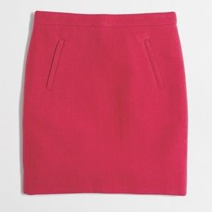 J. Crew Cranberry Wool Skirt